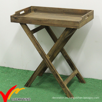 Mesa rústica de madera natural